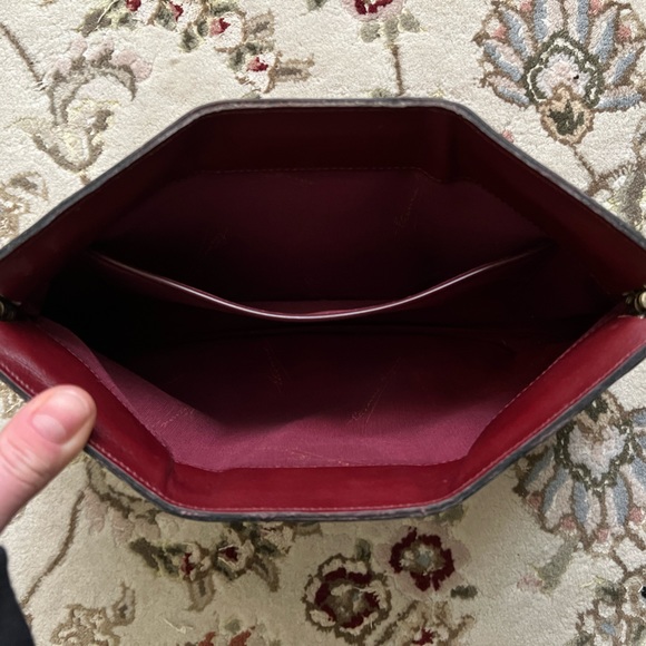 70s Etienne Aigner Leather + Suede Clutch - Picture 3 of 4